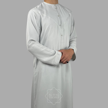 ثوب زبدى إماراتي خفيف الوزن باللون الأسود الفاخر