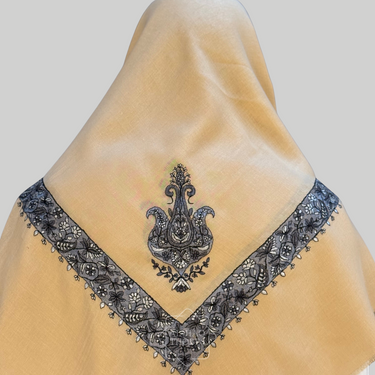 Luxury Desert Brown Embroidered Yemeni Shemagh