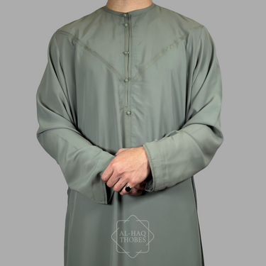 ثوب زبدى إماراتي خفيف الوزن باللون الأسود الفاخر