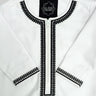 Toddler Luxury White Black Embroidered Omani Thobe