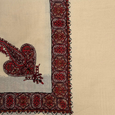Luxury Cream Embroidered Yemeni Shemagh