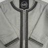 Toddler Luxury Grey Black Embroidered Omani Thobe