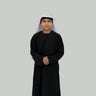 Boys Luxury Black Lightweight Zibda Emirati Thobe