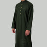 Emerald Green Signature Collared Thobe for Modern Men