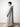 Luxury Light Grey hooded Moroccan djellaba – view 4