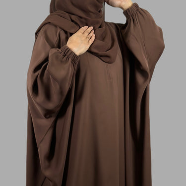 عباية الفراشة الفاخرة باللون البني الموكا