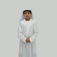 Boys Luxury White Lightweight Emirati Thobe