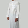 Polar White Signature Collared Thobe for Men